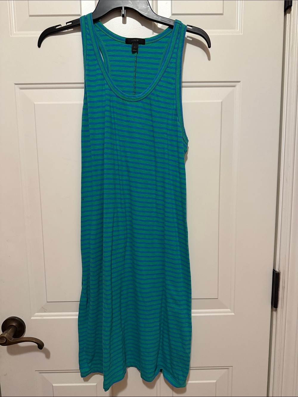Caslon Teal & Aqua Striped Tank Midi Dress